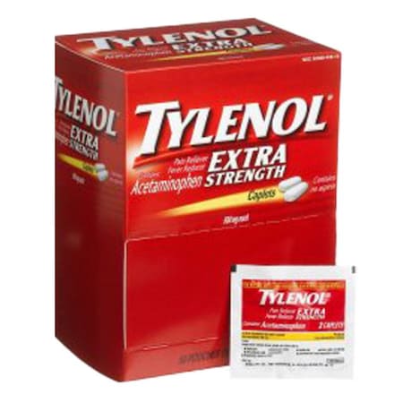 Tylenol Pain Relief 500 mg Strength Acetaminophen Caplet, 50PK 300450449108